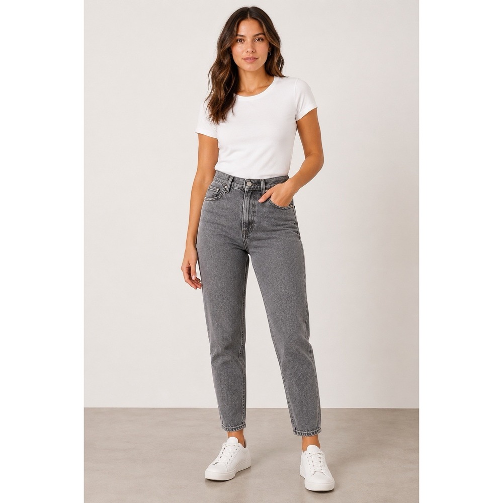 Madewell The Perfect Vintage Jean Womens 25 Gray High Rise Tapered Jeans
